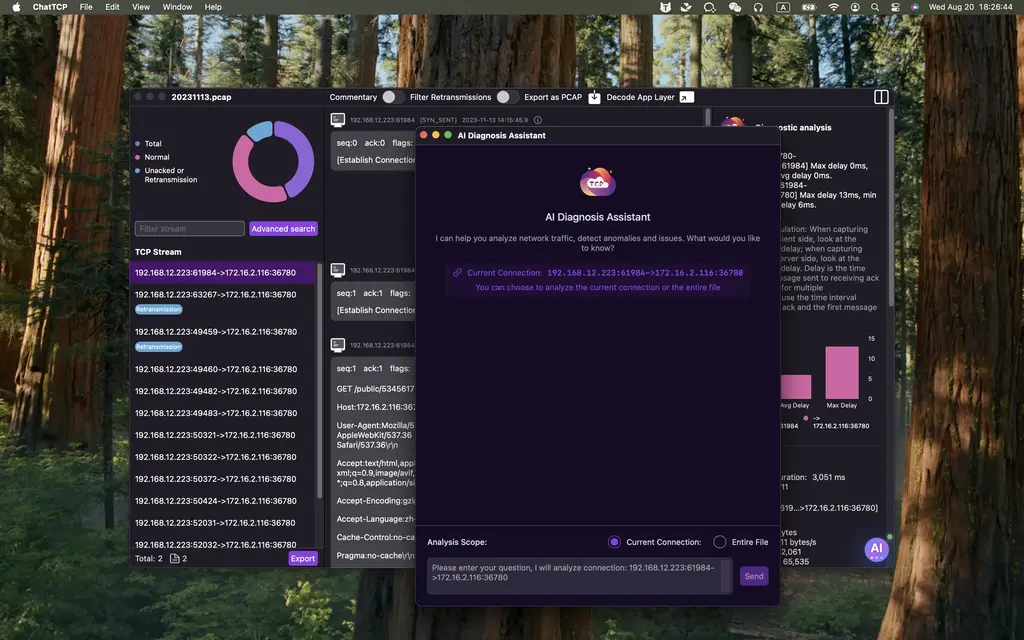 ChatTCP APP Now Supports AI Diagnostic Analysis Assistant